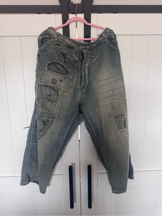 Magnolia Pearl Denim - Womens Magnolia Pearl Washed Indigo Denim Pants Jeans Adjustable O/S